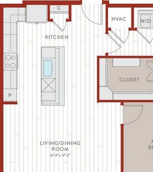 Aura Bluffview Apartments A17 Floor Plan Aura Bluffview Apartments A17 Floor Plan
